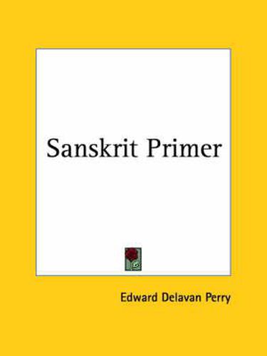 Cover image for Sanskrit Primer (1885)