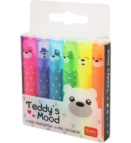 Cover image for Teddy's Mood Mini Highlighters Set of 6 -MH0003