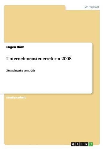 Cover image for Unternehmensteuerreform 2008