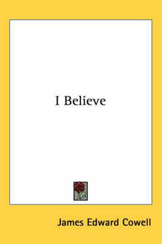 Cover image for I Believe