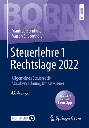 Cover image for Steuerlehre 1 Rechtslage 2022: Allgemeines Steuerrecht, Abgabenordnung, Umsatzsteuer