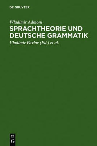 Cover image for Sprachtheorie und deutsche Grammatik