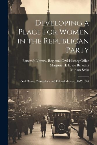 Cover image for Developing a Place for Women in the Republican Party