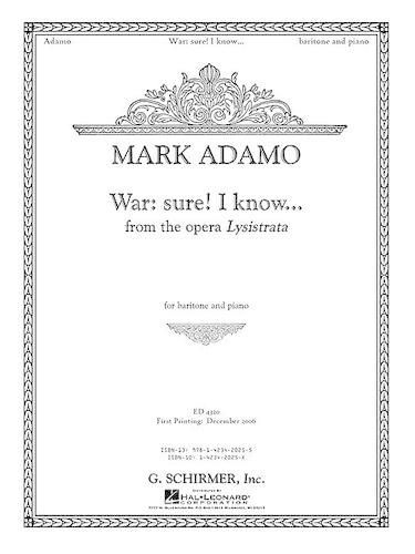 Cover image for War: Sure. I Know... from the Opera Lysistrata