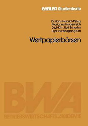 Cover image for Wertpapierboersen