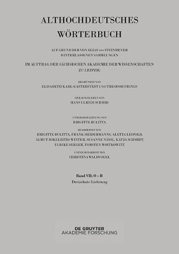 Cover image for Band VII: O -R. 13. Lieferung (Rihhen Bis Ringan)