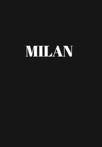 Cover image for Milan: Hardcover Black Decorative Book for Decorating Shelves, Coffee Tables, Home Decor, Stylish World Fashion Cities Design