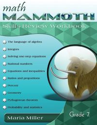 Cover image for Math Mammoth Grade 7 Skills Review Workbook