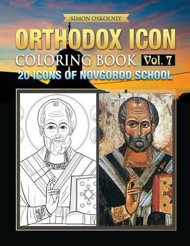 Cover image for Orthodox Icon Coloring Book Vol. 7: 20 Icons of Novgorod School