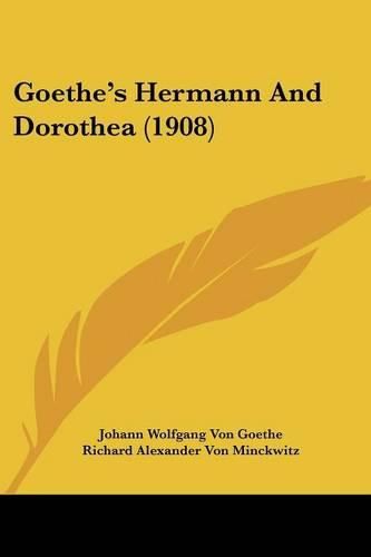 Cover image for Goethe's Hermann and Dorothea (1908)