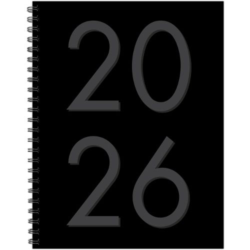 Cover image for Black 2026 8.5 X 11 Weekly Monthly Softcover Planner