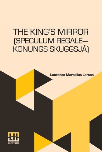 Cover image for The King's Mirror (Speculum regale-Konungs Skuggsja)