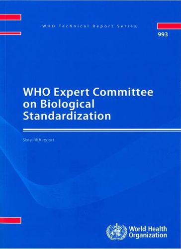 Cover image for WHO Expert Committee on Biological Standardization: Sixty-fifth Report