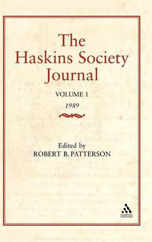 Cover image for Haskins Society Journal Studies in Medieval History: Volume 1