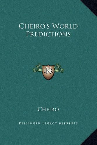 Cheiro's World Predictions