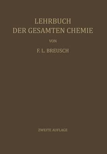 Cover image for Lehrbuch der Gesamten Chemie
