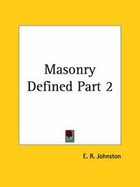 Cover image for Masonry Defined