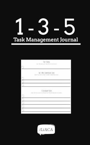 Cover image for 135 Task Management Journal - Black Cover