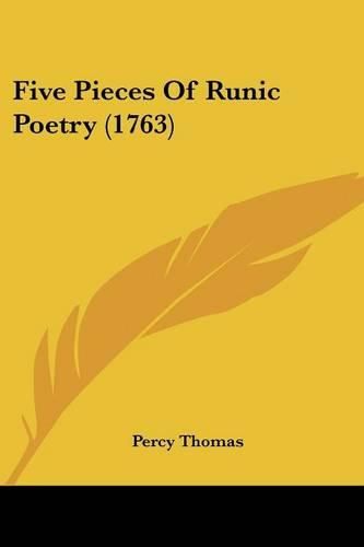 Cover image for Five Pieces of Runic Poetry (1763)
