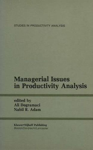 Cover image for Managerial Issues in Productivity Analysis