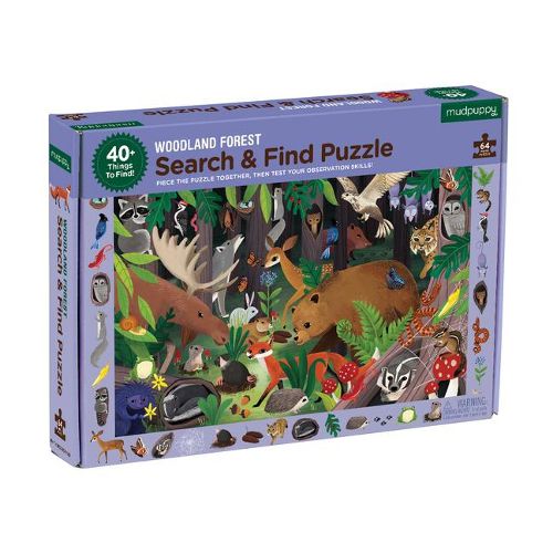 Cover image for Search And Find Puzzle Woodland Forest