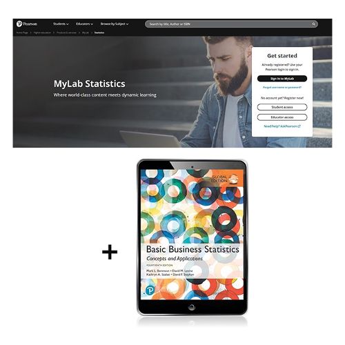 Cover image for Basic Business Statistics, MyLab Statistics with Pearson eText