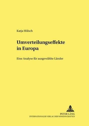 Cover image for Umverteilungseffekte in Europa: Eine Analyse Fuer Ausgewaehlte Laender