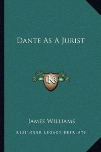 Cover image for Dante as a Jurist