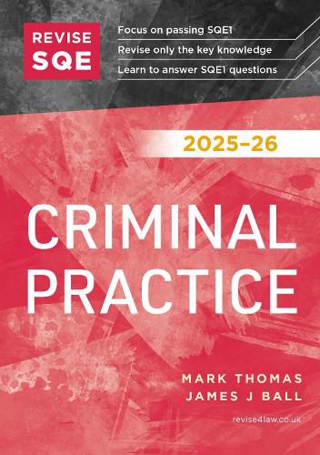 Cover image for Revise SQE Criminal Practice 2025/26