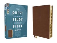 Cover image for NIV, Quest Study Bible, Large Print, Leathersoft, Brown, Thumb Indexed, Comfort Print