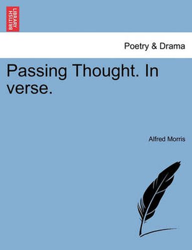 Cover image for Passing Thought. in Verse.