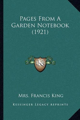 Pages from a Garden Notebook (1921)