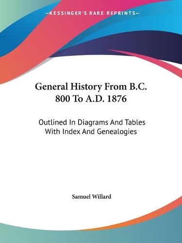 Cover image for General History from B.C. 800 to A.D. 1876: Outlined in Diagrams and Tables with Index and Genealogies