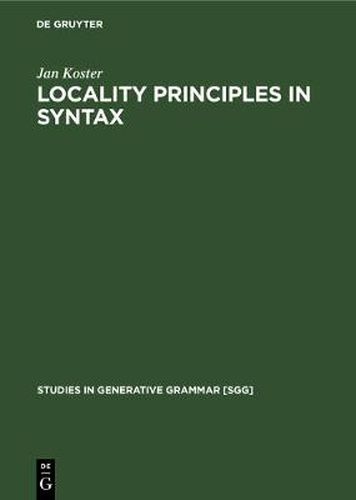 Cover image for Locality principles in syntax