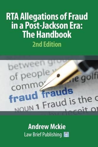 Cover image for RTA Allegations of Fraud in a Post-Jackson Era: The Handbook