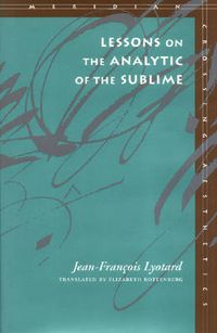 Cover image for Lessons on the Analytic of the Sublime