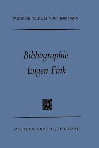 Bibliographie Eugen Fink