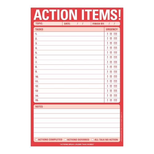 Cover image for Knock Knock Action Items Pad