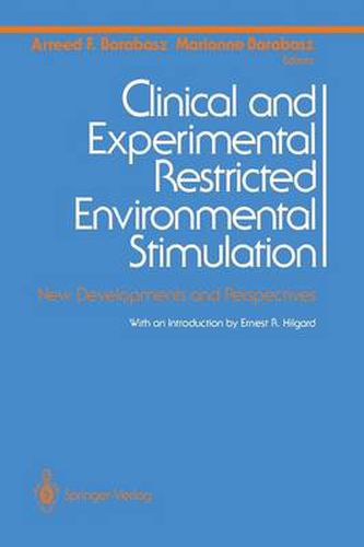 Cover image for Clinical and Experimental Restricted Environmental Stimulation: New Developments and Perspectives