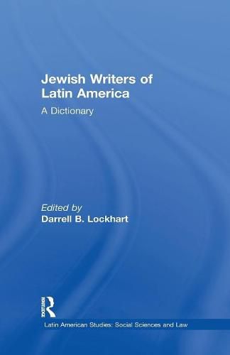 Cover image for Jewish Writers of Latin America: A Dictionary