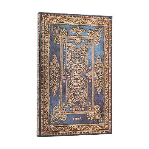 Cover image for 2026 Blue Luxe (Luxe Design) Maxi 12-month Vertical Hardcover Flexi Dayplanner 2026 (Elastic Band Closure)