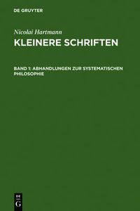 Cover image for Abhandlungen zur systematischen Philosophie