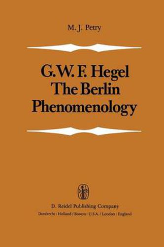 The Berlin Phenomenology: Edited and Translated with an Introduction and Explanatory Notes