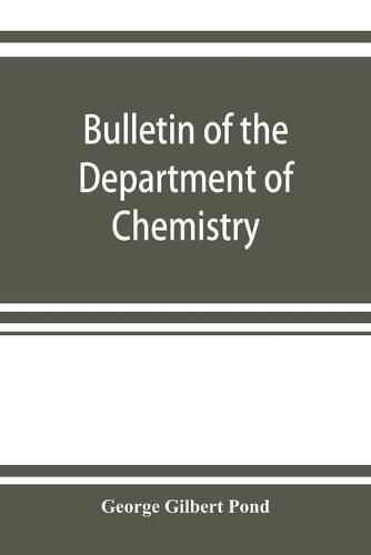 Cover image for Bulletin of the Department of Chemistry: Calcium carbide and acetylene