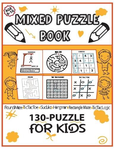 Mixed Puzzle Book 130-Puzzle for Kids