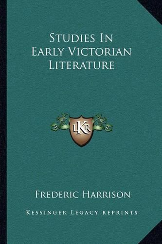 Cover image for Studies in Early Victorian Literature