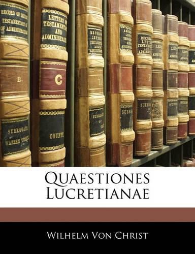 Cover image for Quaestiones Lucretianae