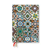 Cover image for Porto (Portuguese Tiles) Midi 12-month Day-at-a-time Hardback Dayplanner 2025 (Elastic Band Closure)