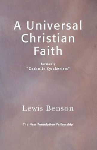 Cover image for A Universal Christian Faith