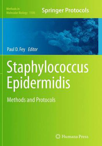 Cover image for Staphylococcus Epidermidis: Methods and Protocols